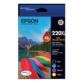 Epson 220XL 4 Ink Value Pack High Yield (B/C/M/Y)