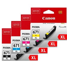 Canon CLI-671XL BK,C,M,Y Ink Value Pack